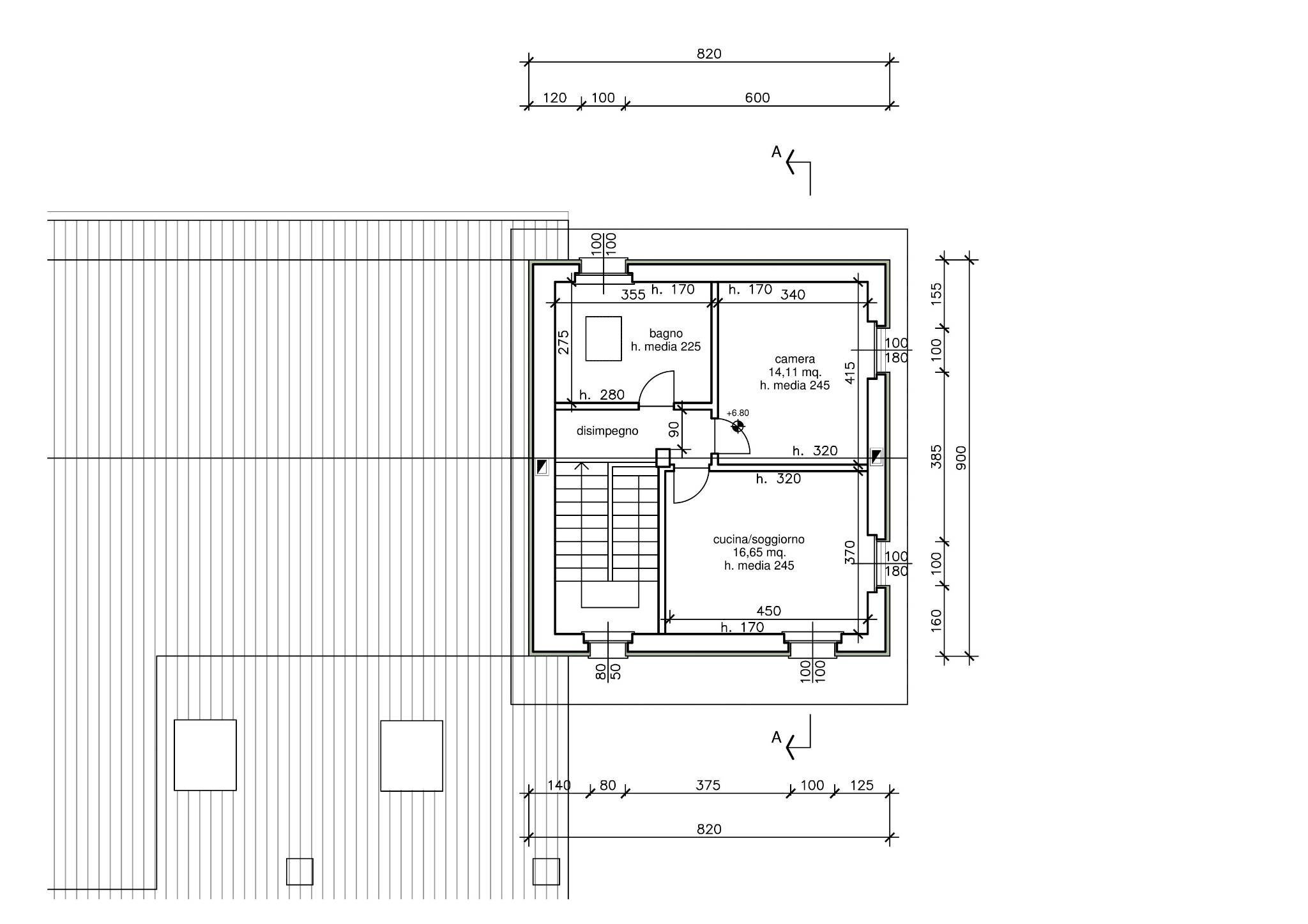 Bilocale via Valle Po, 247, frazione Roata Rossi, Cuneo - planimetria 1