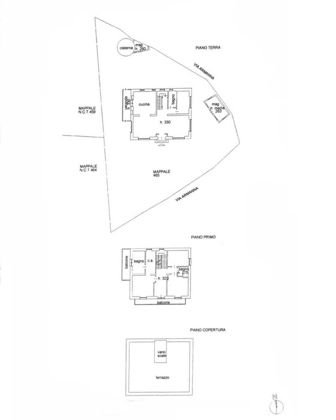 Villa via Armanna, 3, Bogliasco - planimetria 1