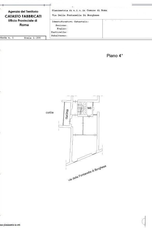 Two-room apartment via della Fontanella di Borghese, Roma (neighborhood Centro Storico) - floor plans 1