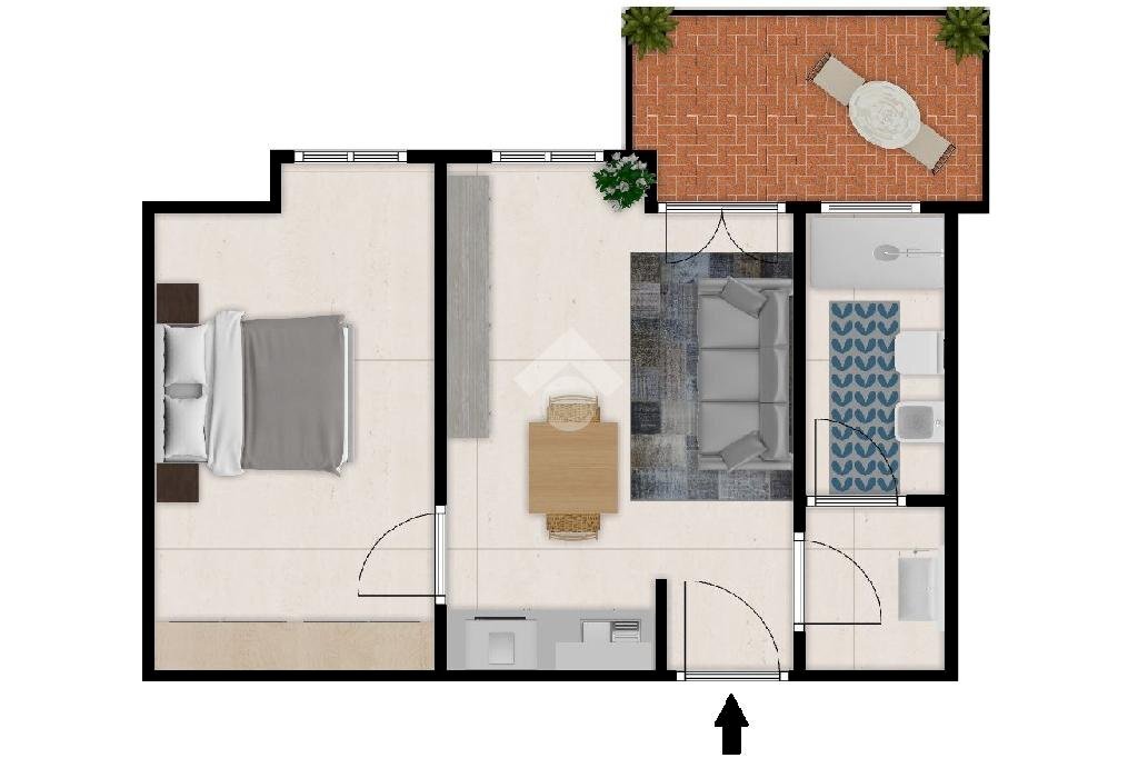 Bilocale Via goffredo mameli, Bordighera - planimetria 1