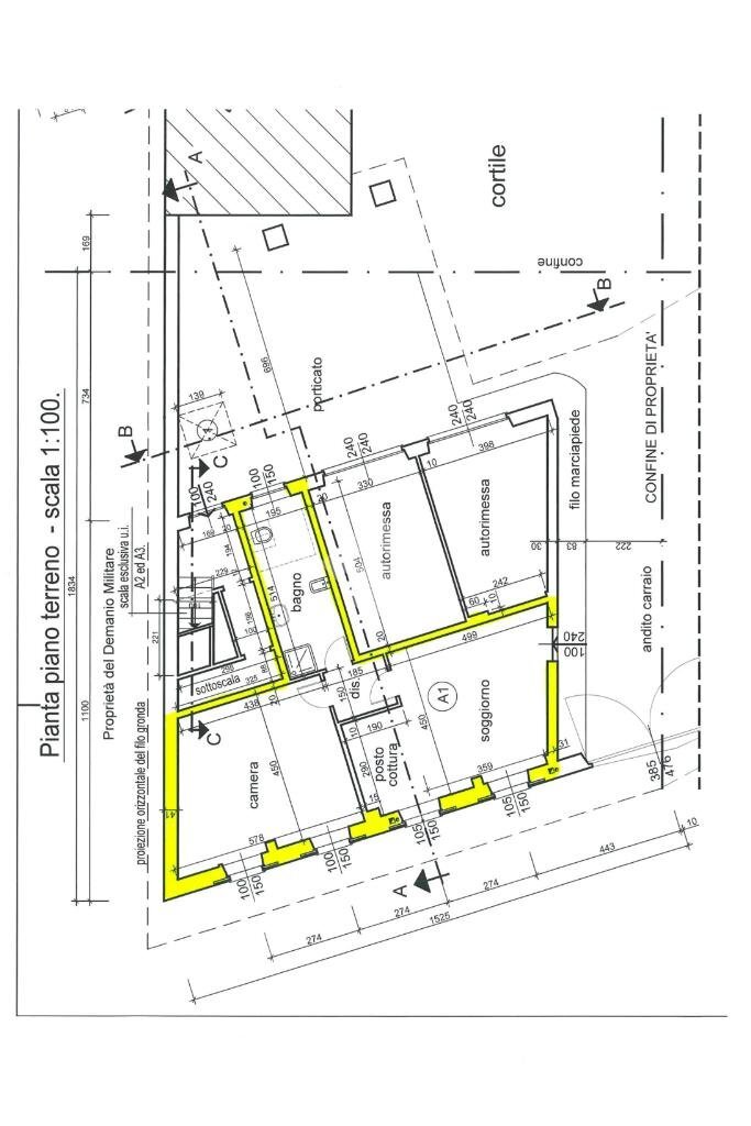 Bilocale Via del Genio, San Francesco al Campo - planimetria 1