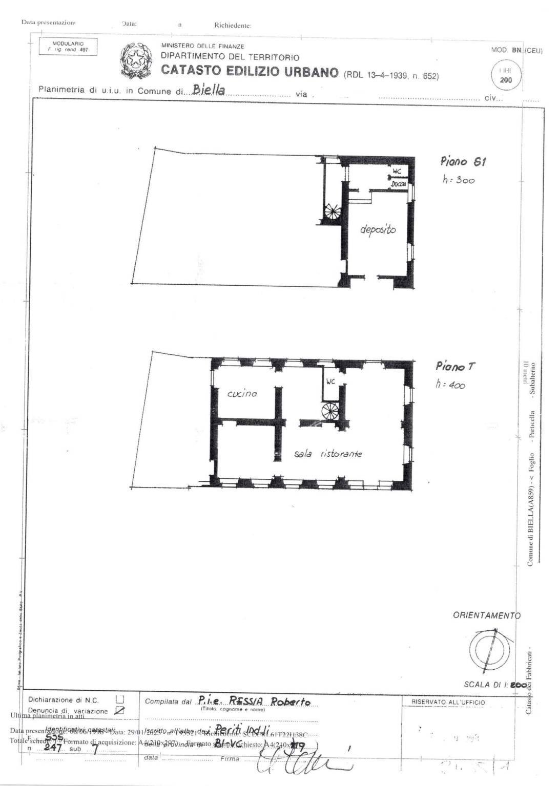 Ristorante Biella - planimetria 1