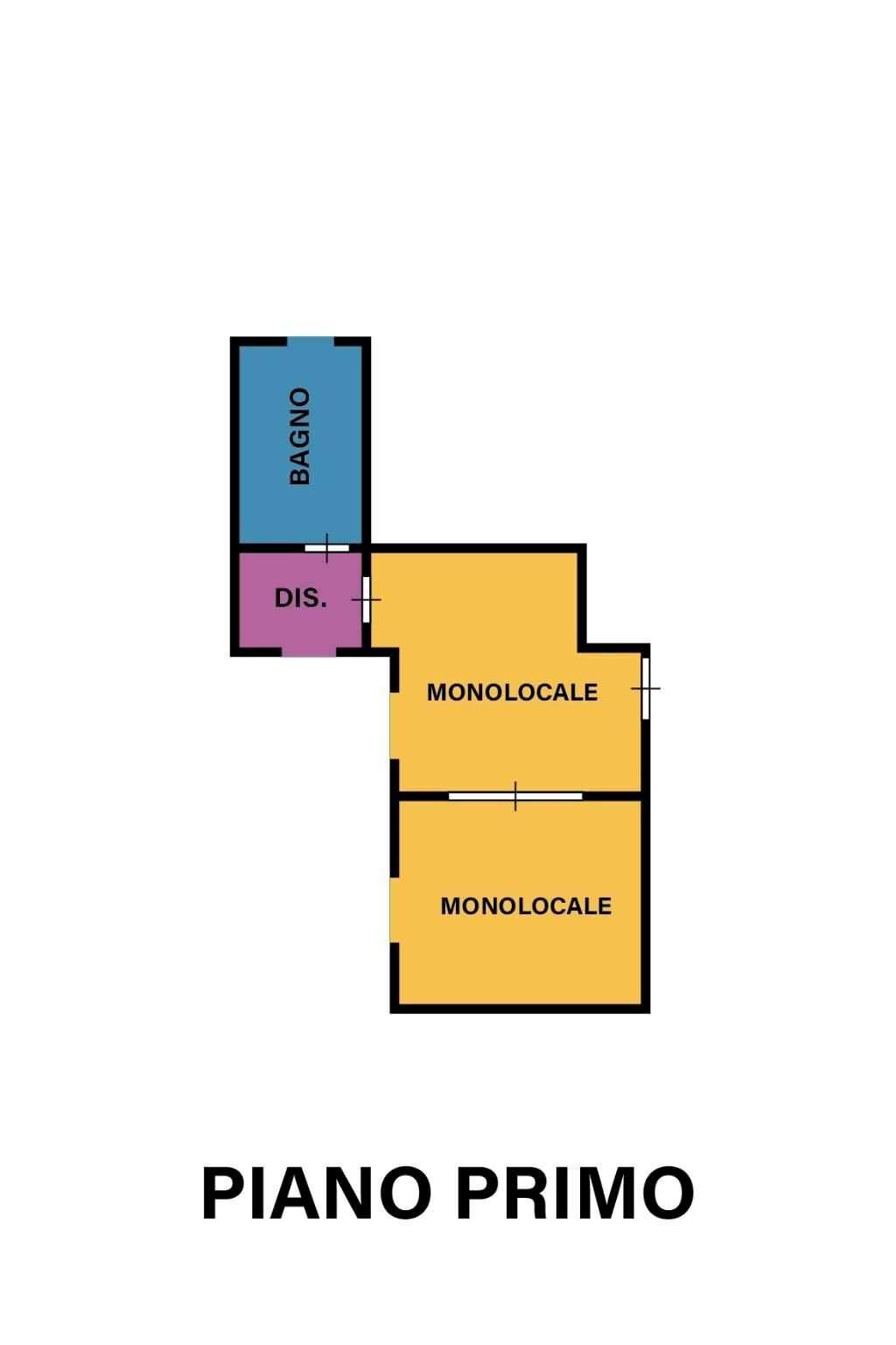 Monolocale via Giacomo Leopardi, Forlì - planimetria 1