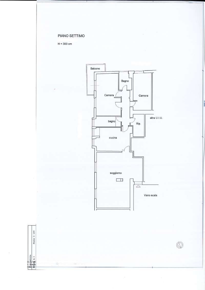 plan. per pubblicita\' - Appartamento via magna grecia, Roma - planimetria 1
