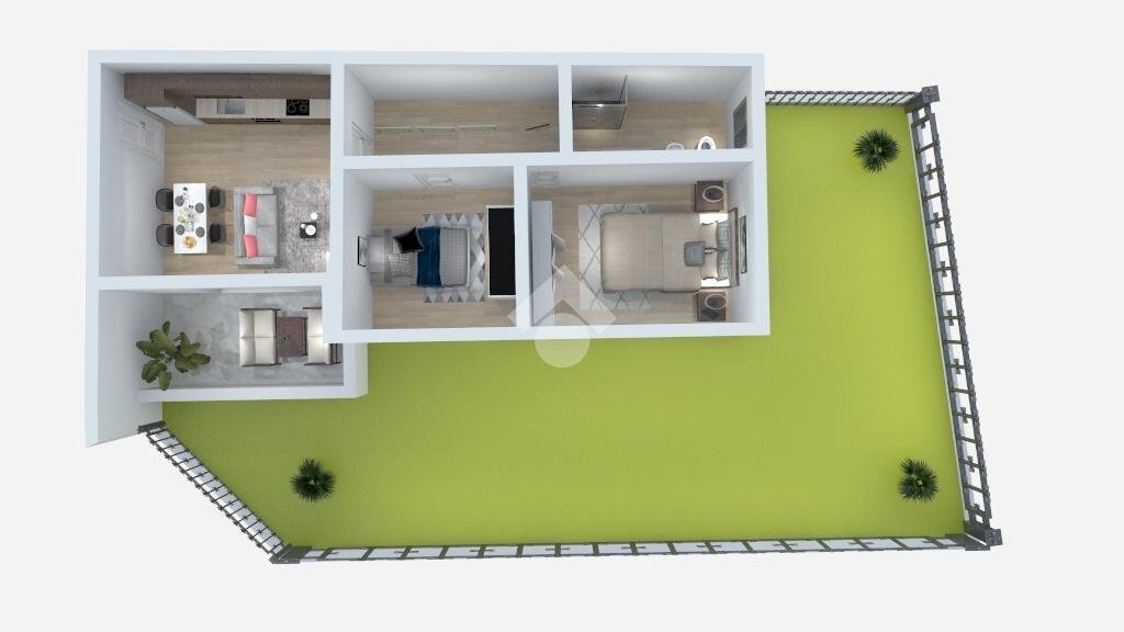 Three-room apartment Via Gorizia, Ossona - floor plans 1