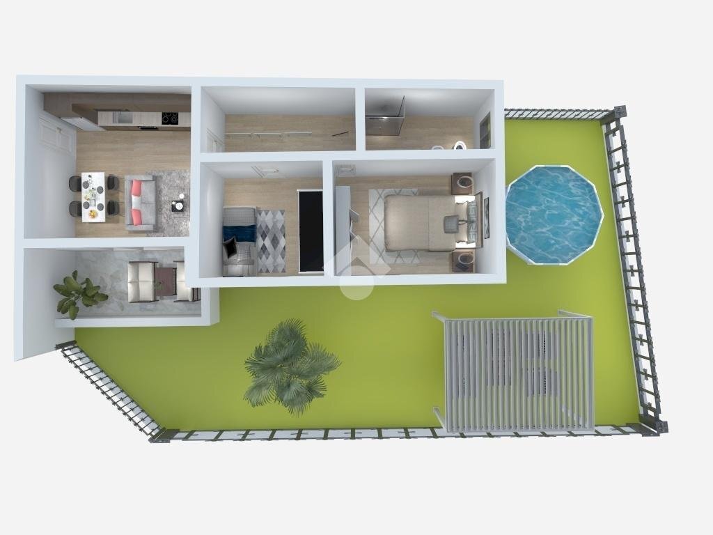 Three-room apartment Via Gorizia, Ossona - floor plans 1