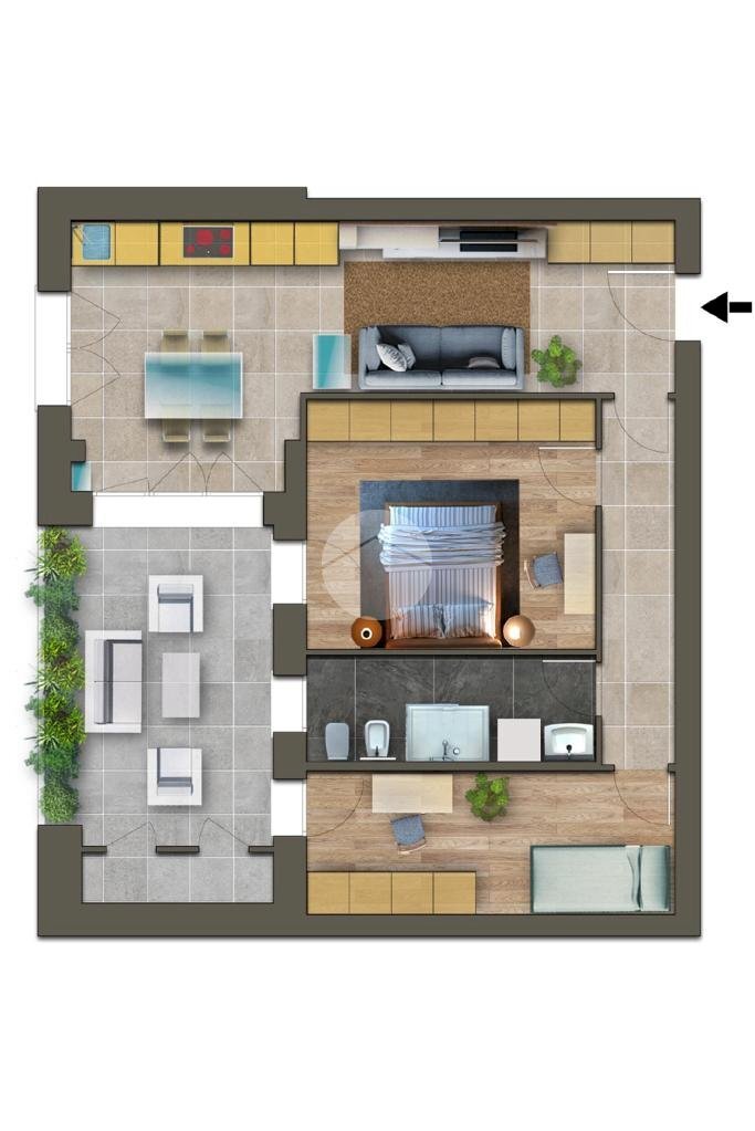 Trilocale Via Margherita Hack, Valsamoggia (zona Albareto - Mulini Nuovi) - planimetria 1