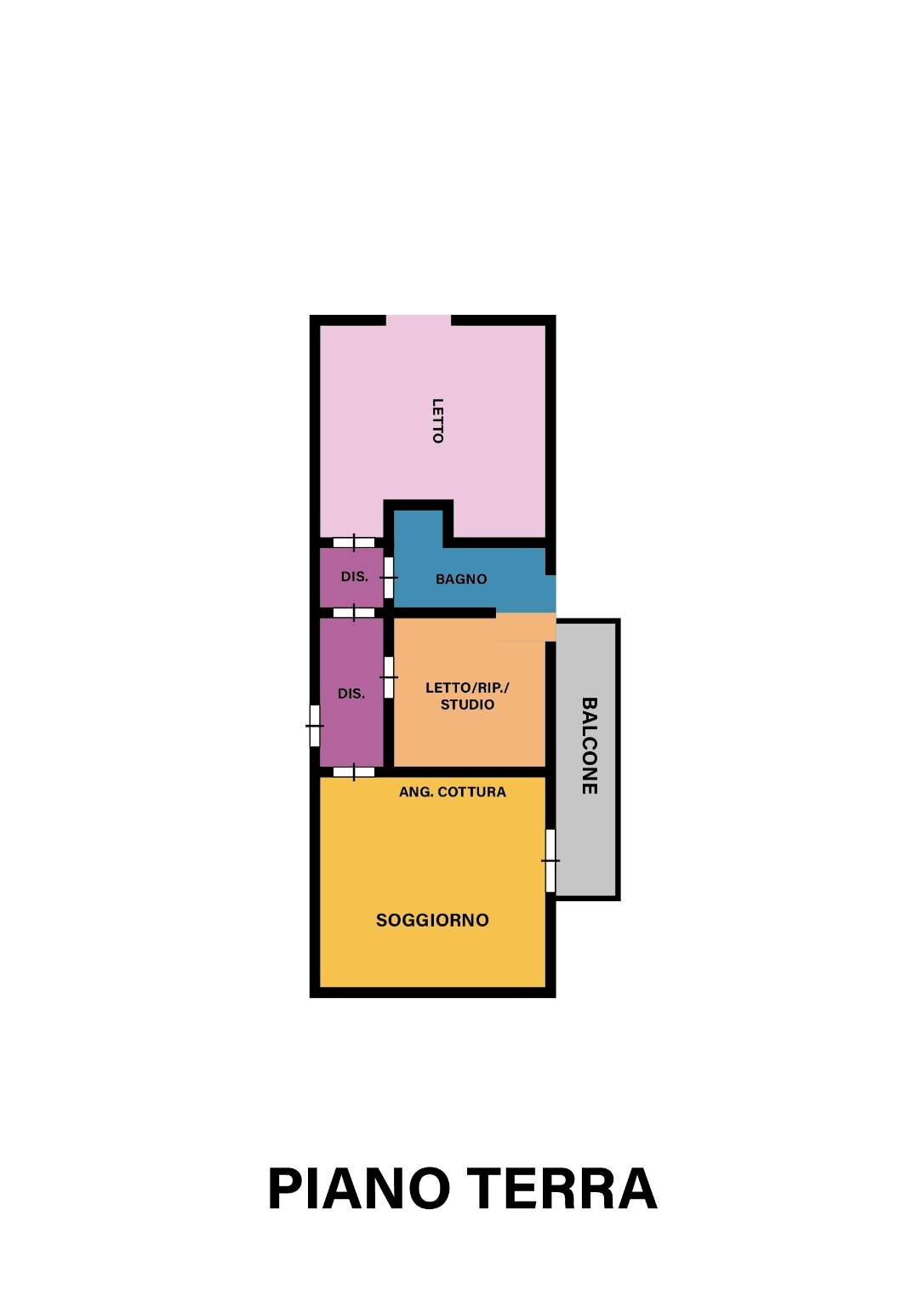 Trilocale via Lucania, Cervia - planimetria 1