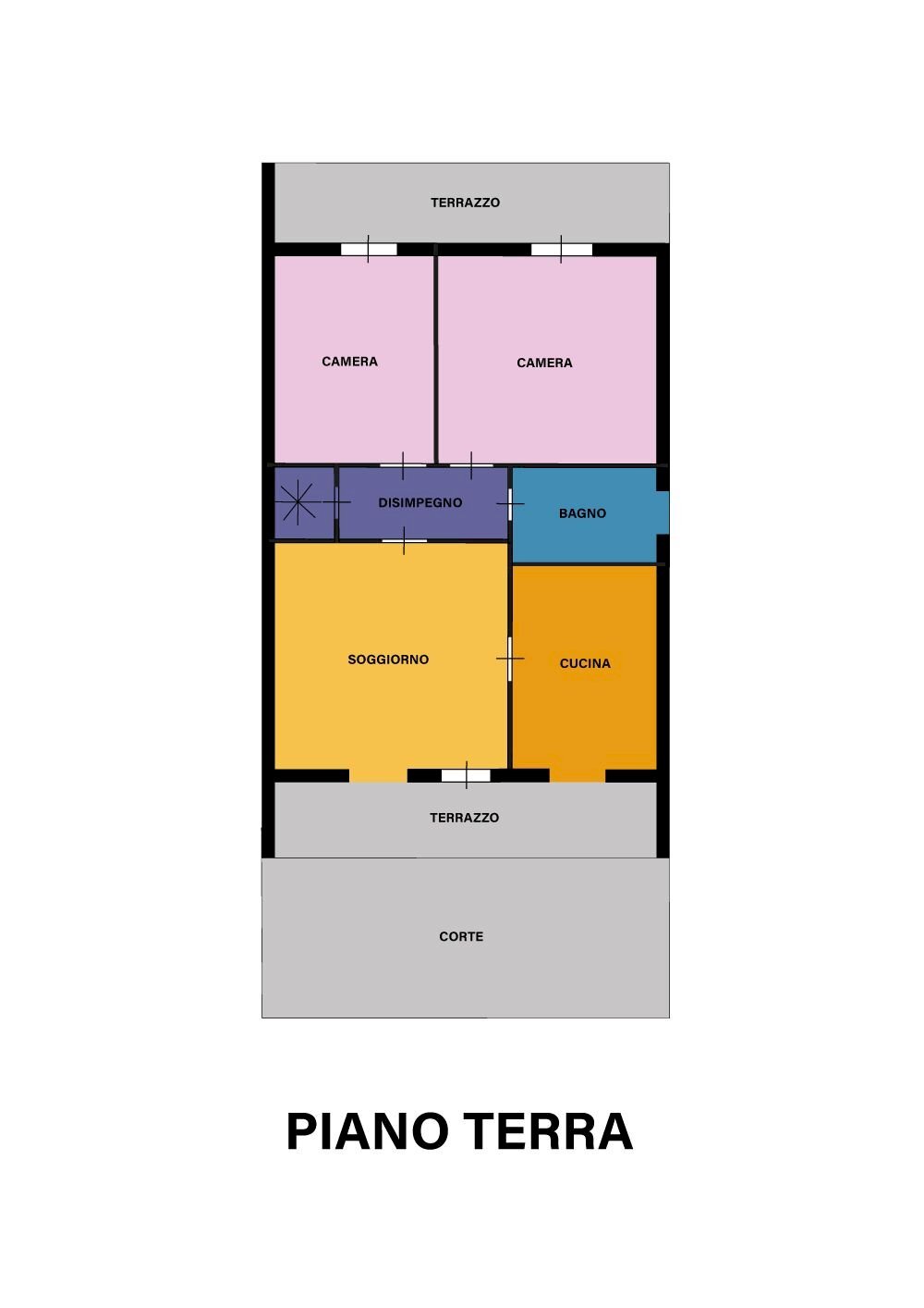 Quadrilocale via Gioacchino Rossini, Roncofreddo - planimetria 1
