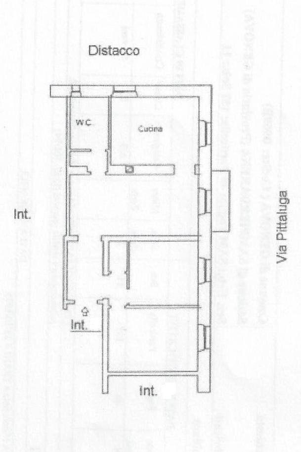 Trilocale via Gerolamo Pittaluga, 4, Genova (zona Sampierdarena) - planimetria 1
