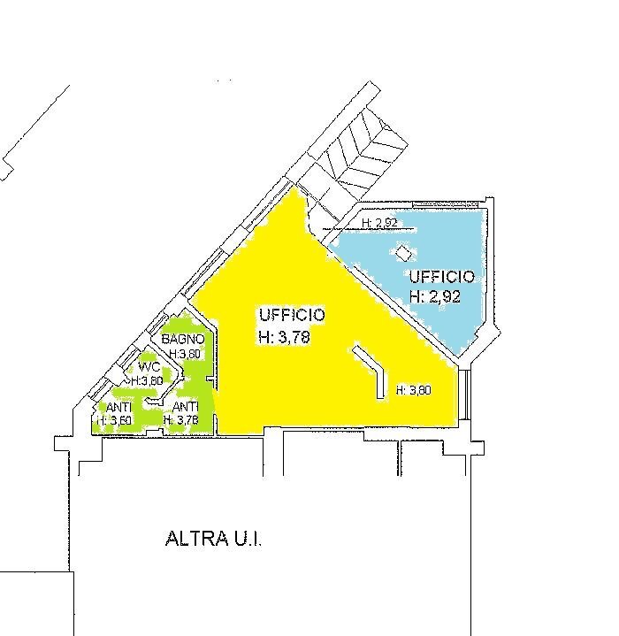 Office Bologna (neighborhood Marconi) - floor plans 1