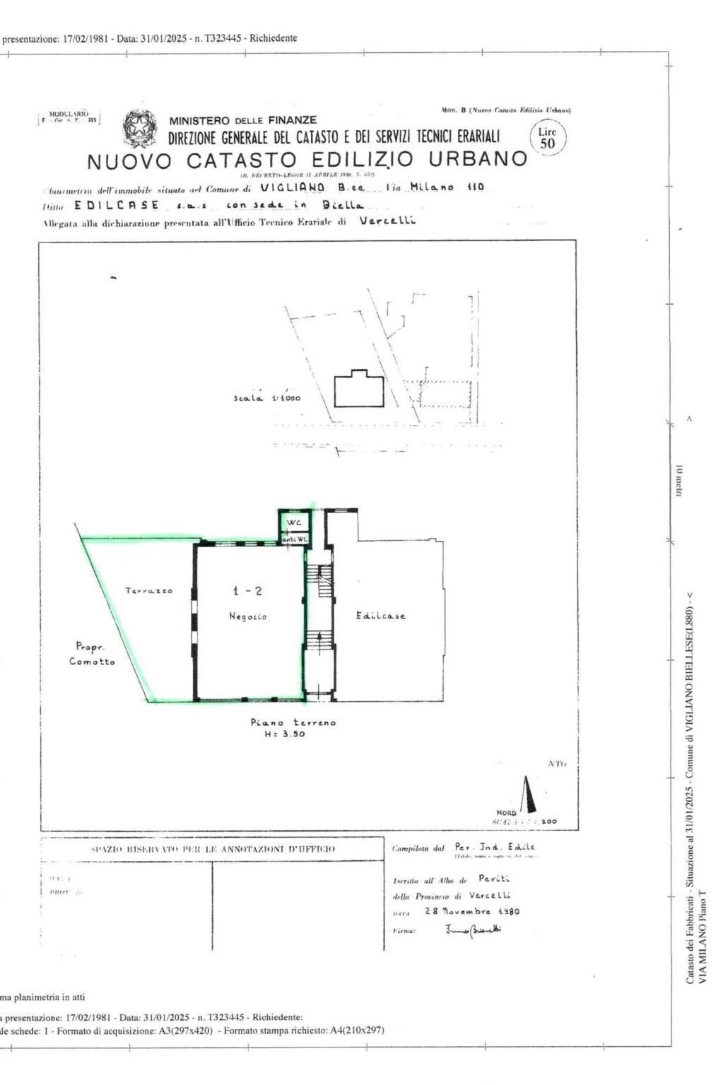 Shop via Milano, 74, Vigliano Biellese - floor plans 1