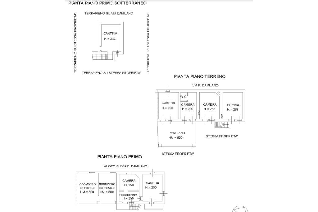Independent house Via Francesco Damilano, Trinità - floor plans 1