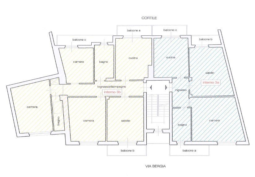 Trilocale via Bergia, 44, Borgo San Dalmazzo - planimetria 1