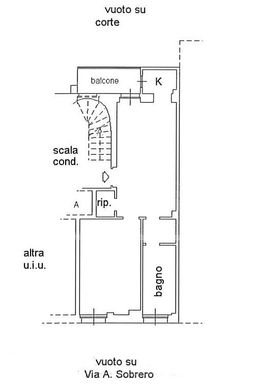 Bilocale Via Ascanio Sobrero, 1, Cuneo (zona Cuneo Nuova) - planimetria 1