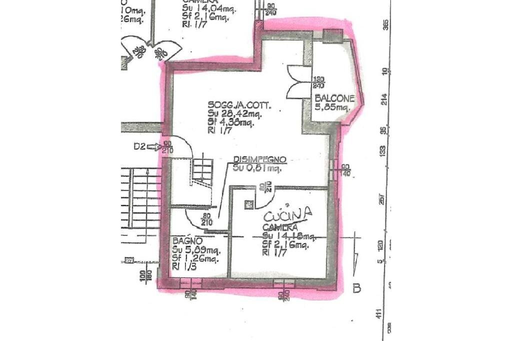 Apartment via Fornace, Sant'Ilario d'Enza - floor plans 1
