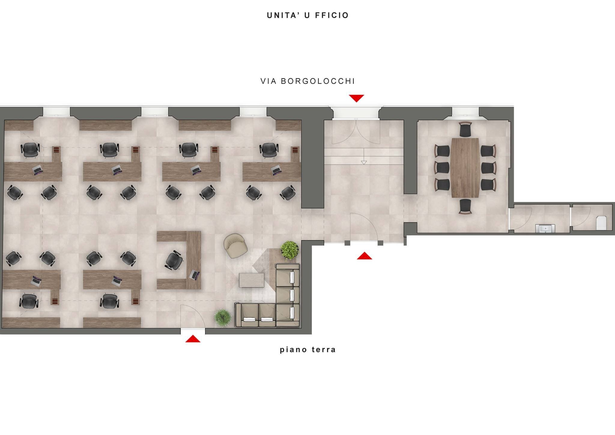 Ufficio via Santo Stefano, 103, Bologna (zona Centro Storico) - planimetria 1