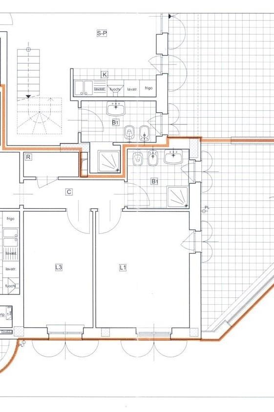 Three-room apartment via San Biagio di Valpolcevera, 20M, Genova (neighborhood Pontedecimo) - floor plans 1