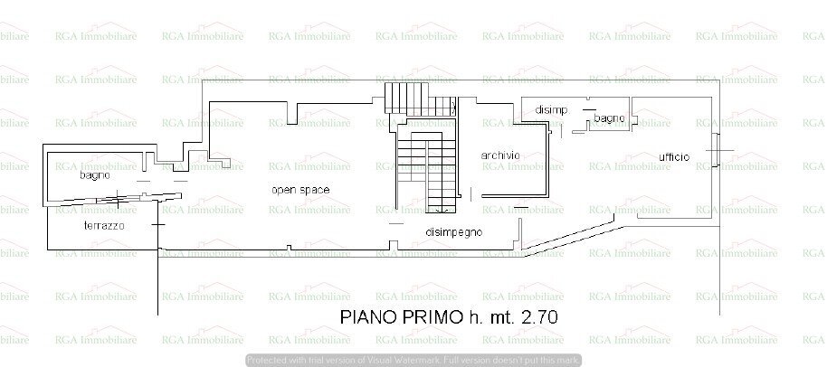 Ufficio via Borgo Palazzo, Bergamo - planimetria 1