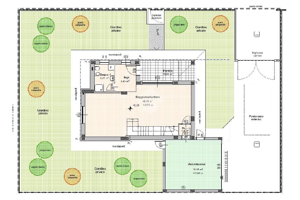 Villa Via Rita Levi Montalcini, Cassano d'Adda - planimetria 1