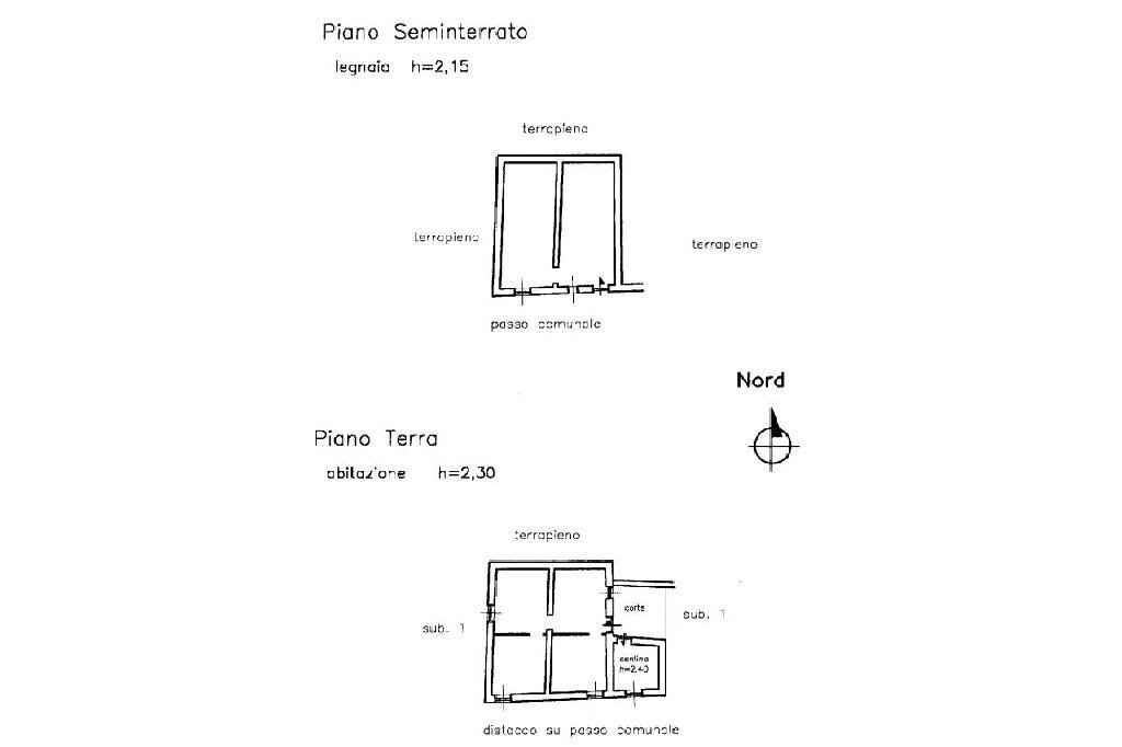 Rustic Località Porcile, Valbrevenna - floor plans 1