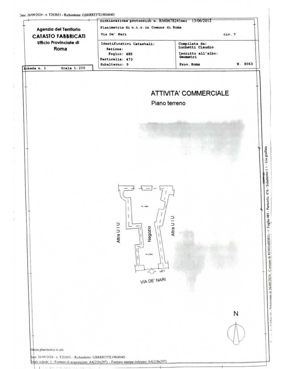 Shop via Monterone, 2, Roma (neighborhood Centro Storico) - floor plans 1
