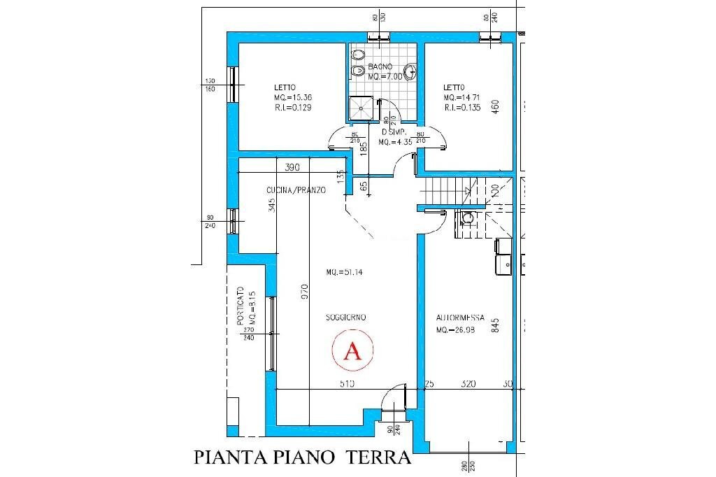 Terraced Villa Via Bellesia, Fabbrico - floor plans 1