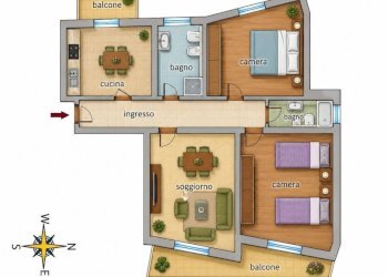 Planimetria - Three-room apartment via Don Giovanni Bosco, Vallecrosia - photo 35
