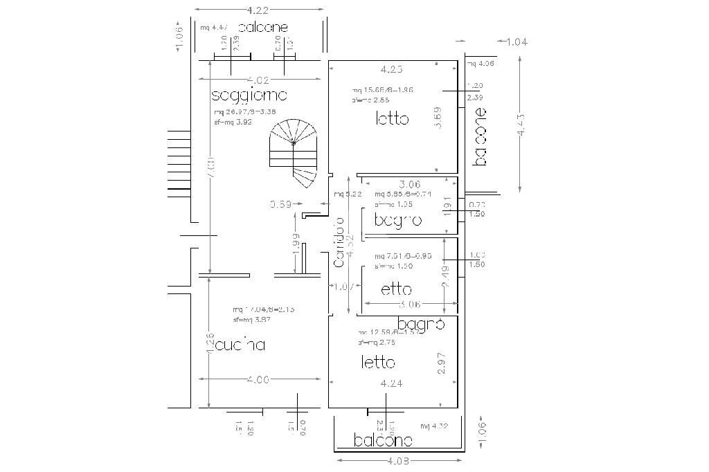Attic Via Libertà, Vignola - floor plans 1