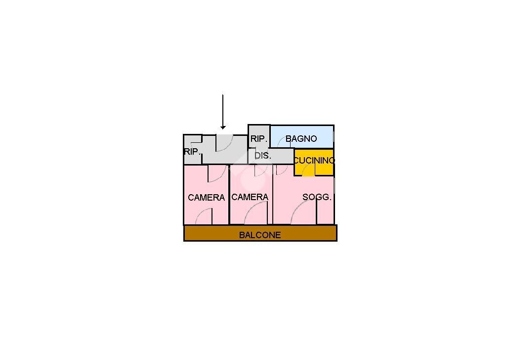 Three-room apartment Corso nazioni unite, Ciriè - floor plans 1