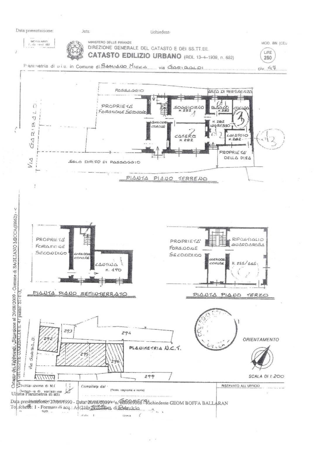 Terraced Villa via Giuseppe Garibaldi, 47, Sagliano Micca - floor plans 1