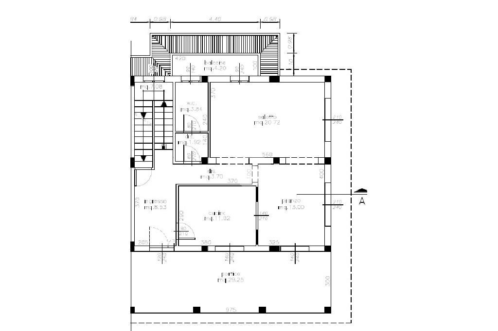 Portion of a house Via Coriano, San Clemente - floor plans 1