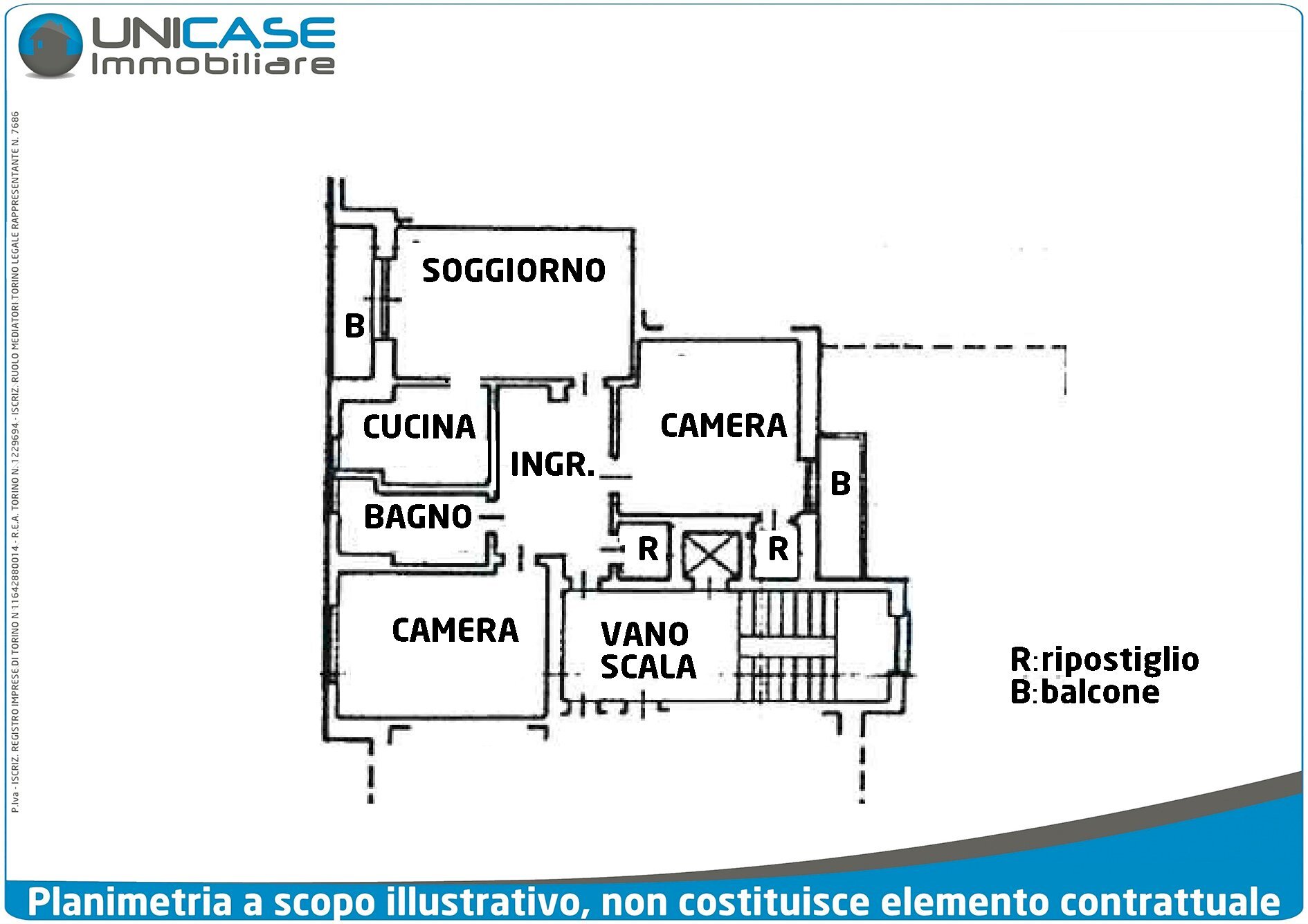 Trilocale via Guardia Piemontese, 1, Torre Pellice - planimetria 1