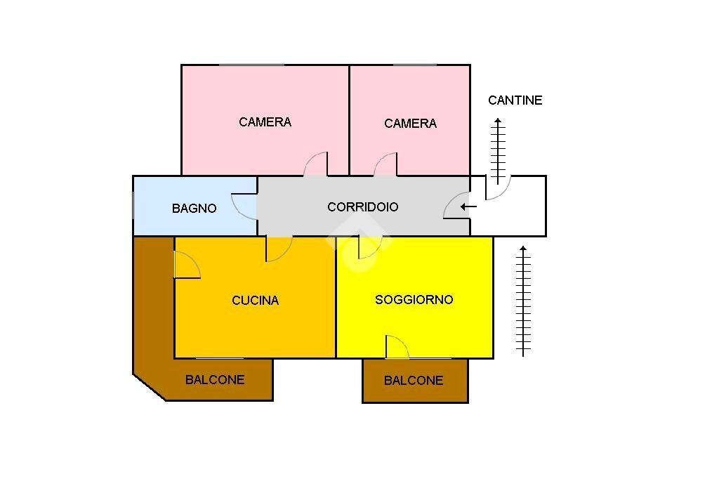 Quadrilocale Via Rolando della Valle, Livorno Ferraris - planimetria 1