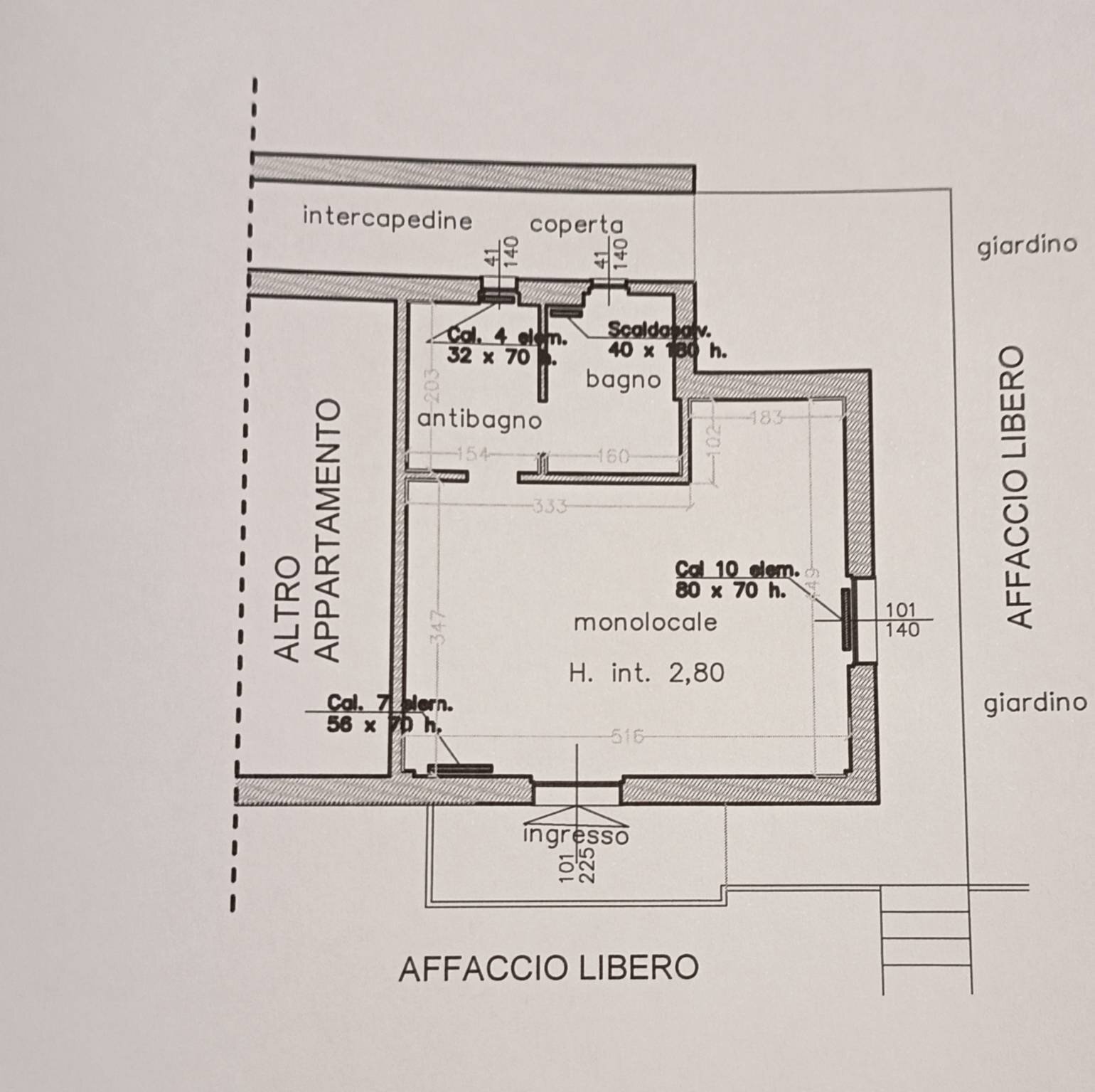 Bilocale via Pissorella, Camogli - planimetria 1