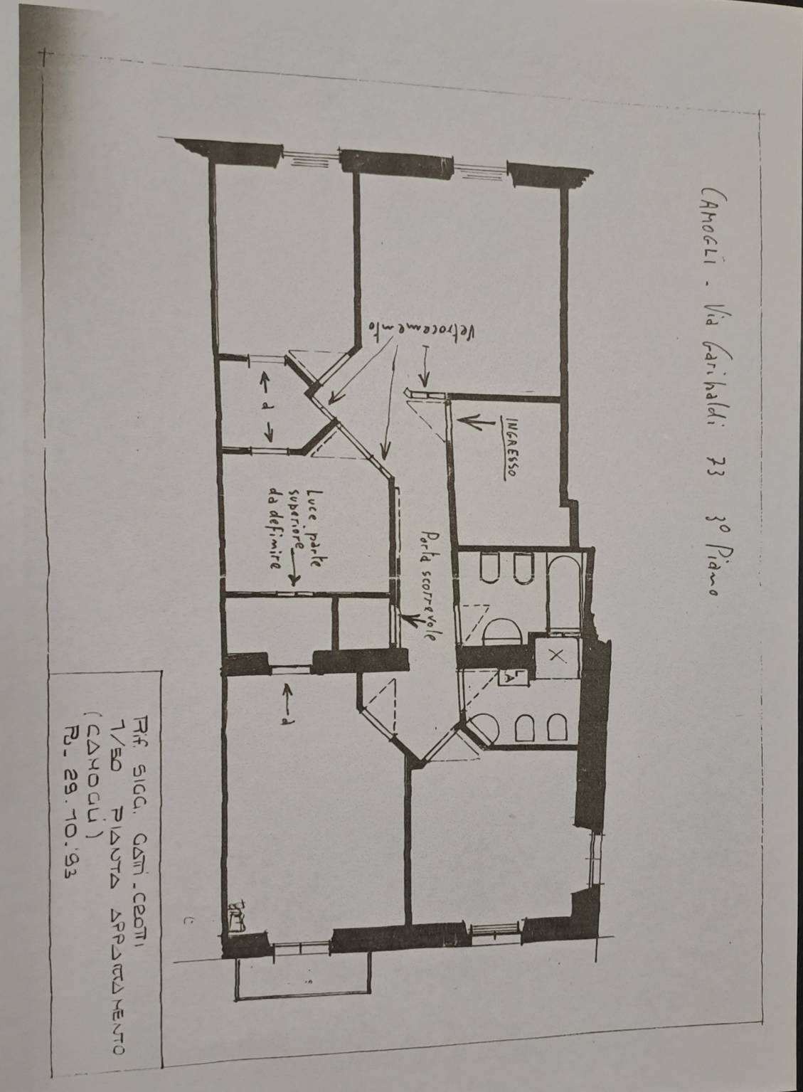 Appartamento via Giuseppe Garibaldi, 73, Camogli - planimetria 1