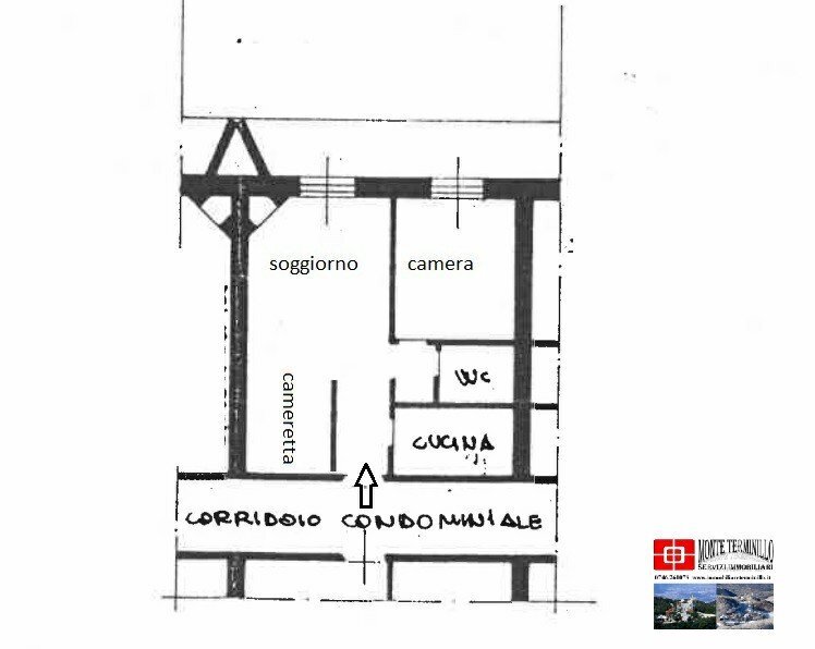 Three-room apartment via Tre Faggi, Rieti - floor plans 1