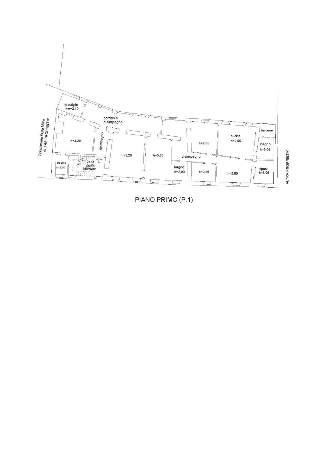 Appartamento via Pietro Gallo, 13/A, Busca - planimetria 1