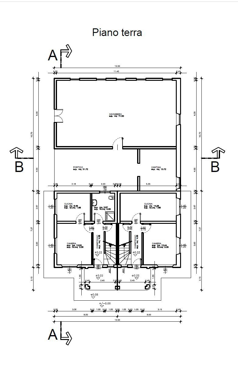 Villa via Ugo Foscolo, Spilimbergo - floor plans 1