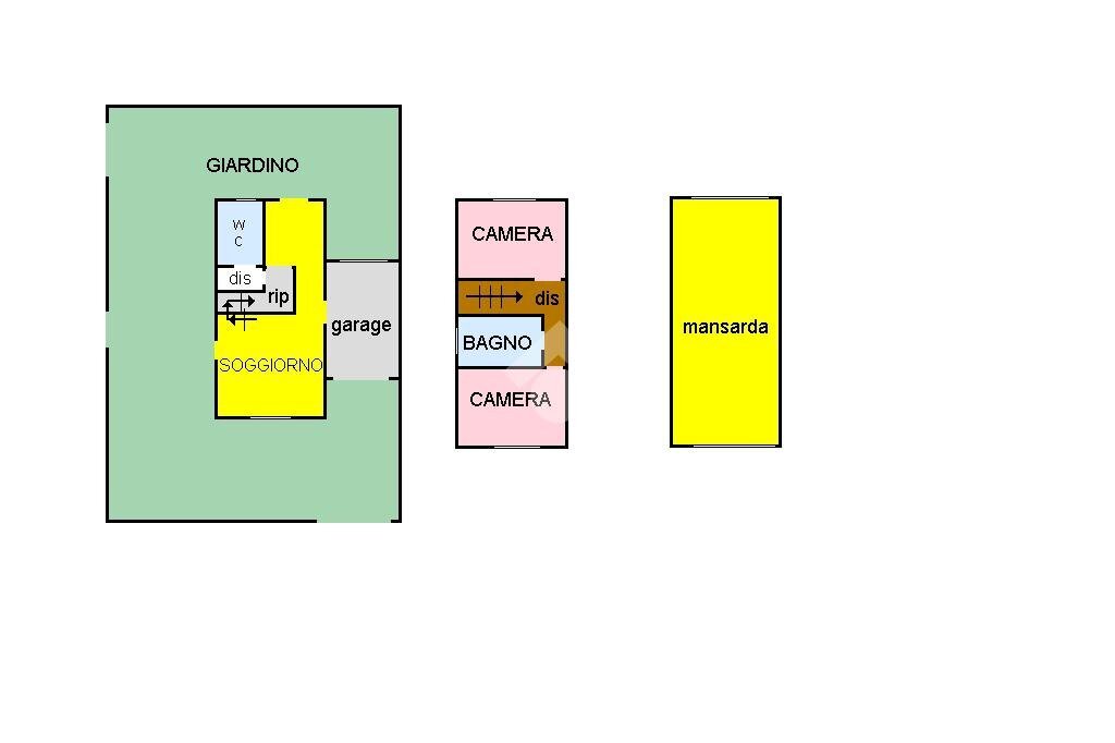 Portion of a house Largo cantagalli, Russi - floor plans 1