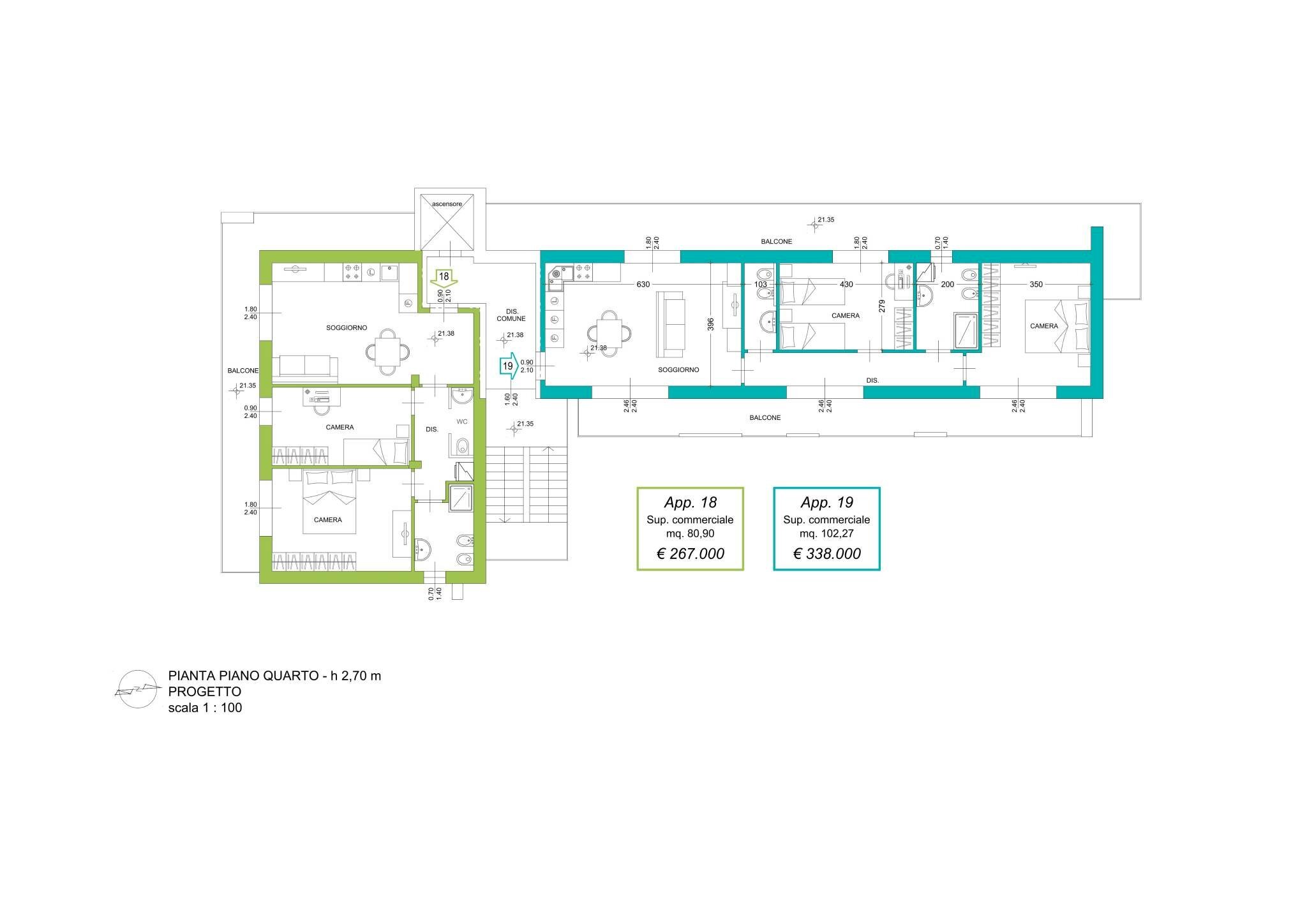 Attico viale Luigi Borri, Varese - planimetria 1