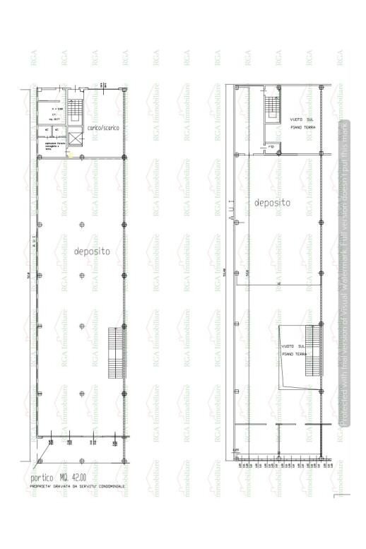Shop via Gerolamo Zanchi, Bergamo - floor plans 1