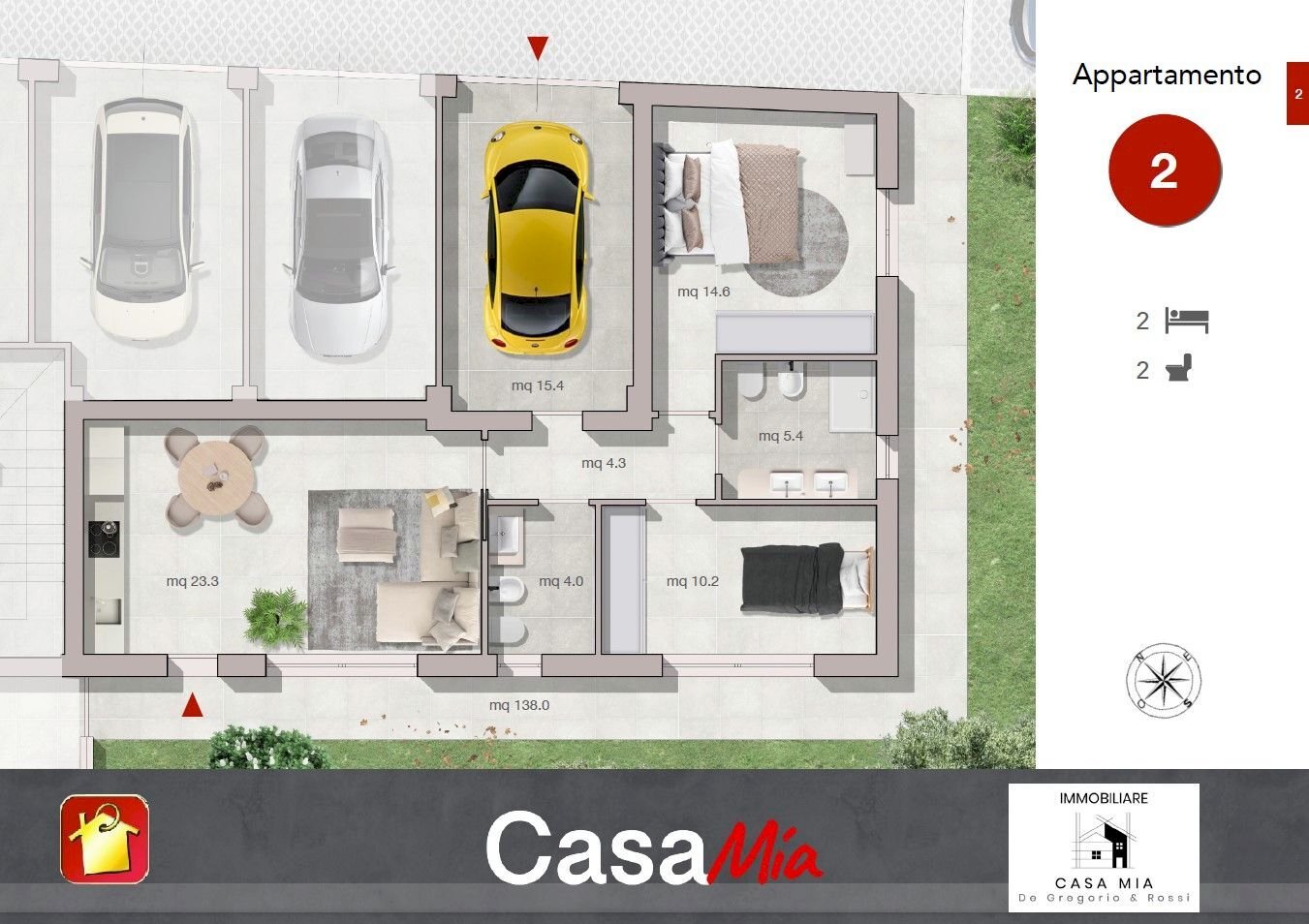 Trilocale via di Mezzo, 23, Verucchio - planimetria 1