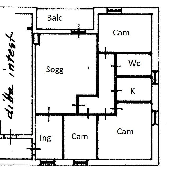 Four-room apartment via degli Appennini, 85, Rieti - floor plans 1