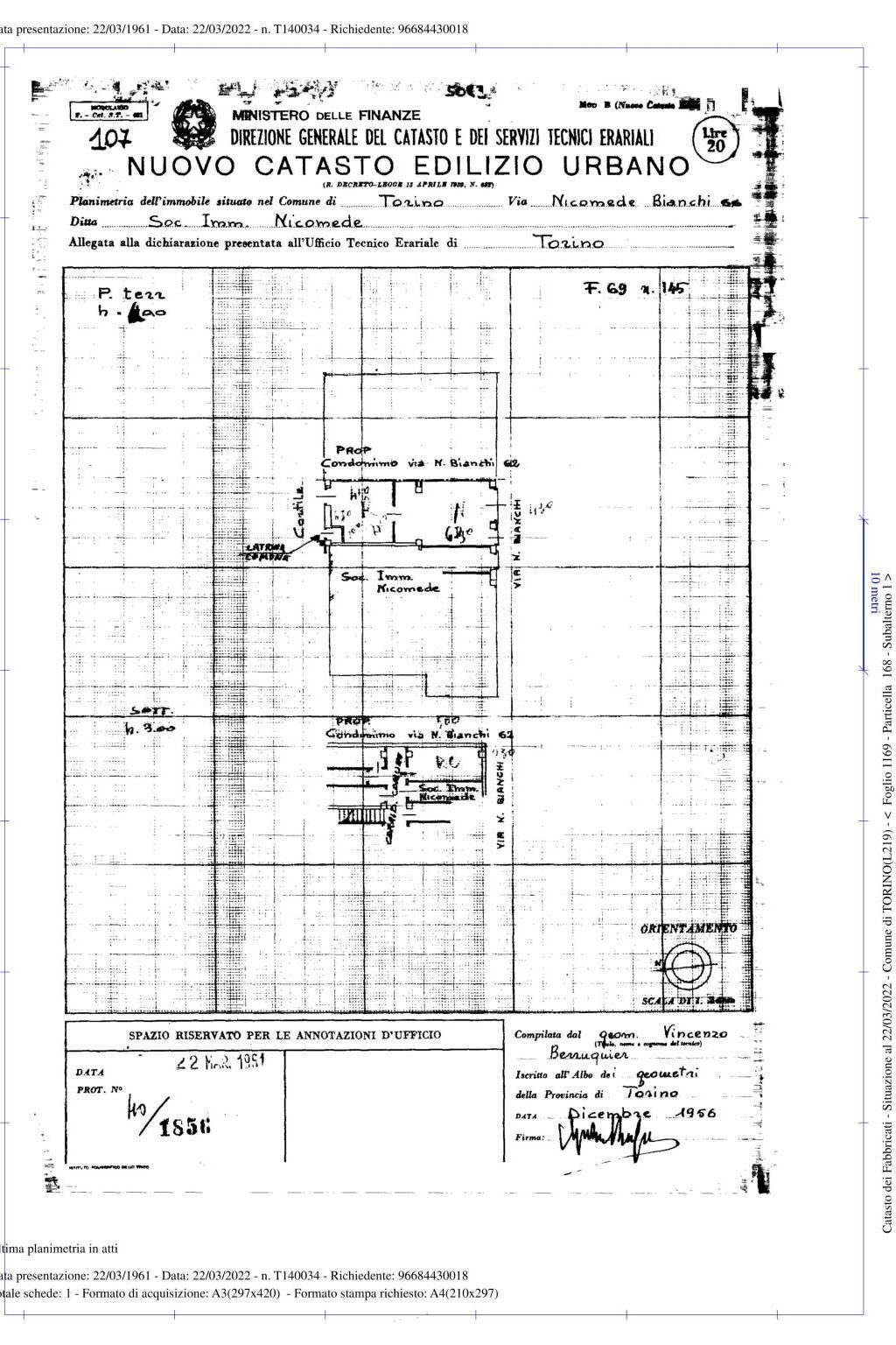 Shop via Nicomede Bianchi, 66, Torino - floor plans 1
