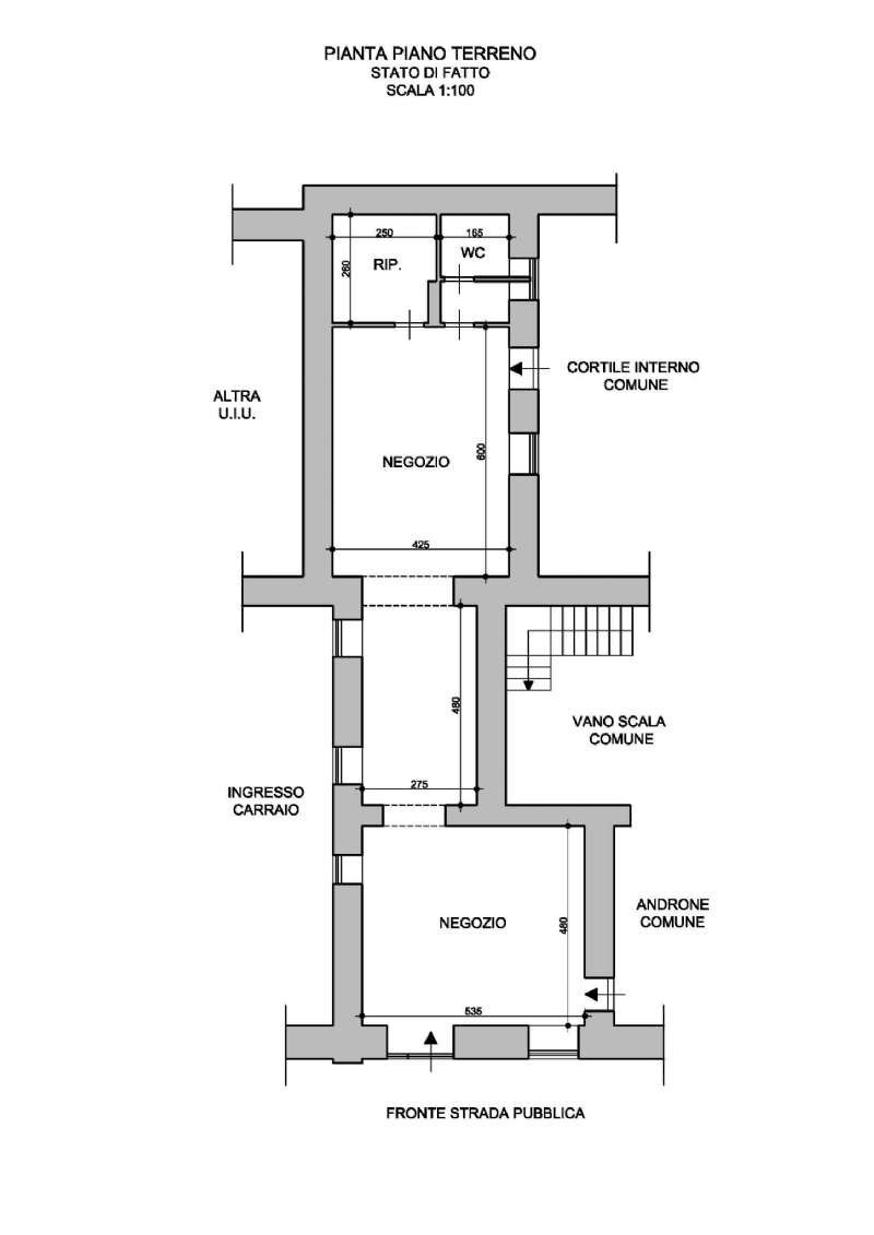 pianta  - Locale Commerciale Torino (zona Centro) - planimetria 1
