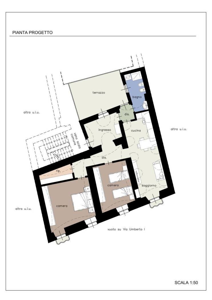 Four-room apartment Busca - floor plans 1