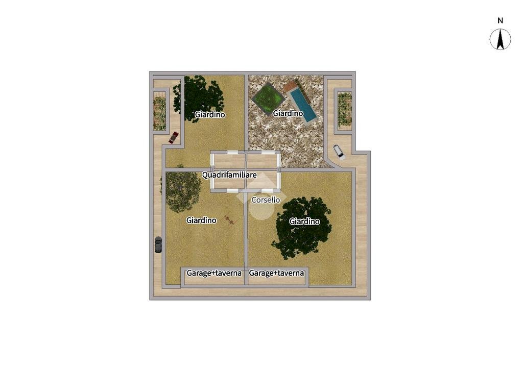 Villa Quadrifamiliare Via Zernzalino, Castenaso - planimetria 1