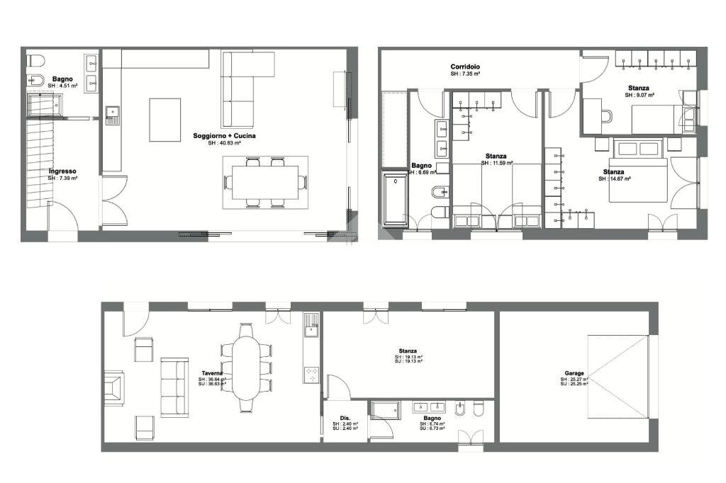 Villa Quadrifamiliare Via Zernzalino, Castenaso - planimetria 1