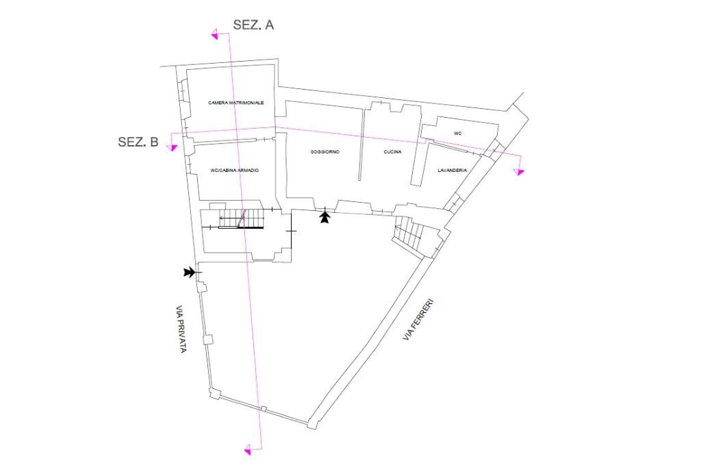 Semi-detached house Via Al Rivo, Barbania - floor plans 1